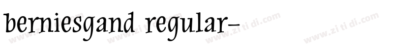 berniesgand regular字体转换